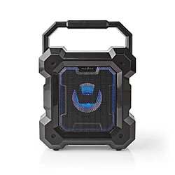 NEDIS Enceinte Bluetooth amplifiée mobile MEGA BASS USB + MICRO USB LED RGB - 3.5 ENTREE MICRO KARAOKE