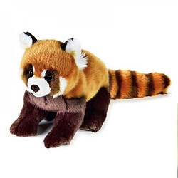 Universal Simulation peluche enfant mignon simulation panda rouge poupée simulation poupée jouet cadeau(Le noir) 