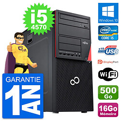 PC Tour Fujitsu Esprimo P720 Intel i5-4570 RAM 16Go Disque 500Go Windows 10 Wifi - Occasion