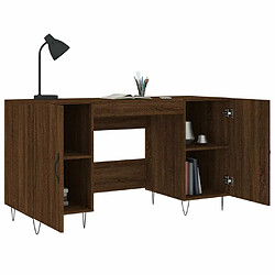 Acheter Maison Chic Bureau,Table de travail,bureau de travail pour chambre chêne marron 140x50x75 cm bois d'ingénierie -GKD61536