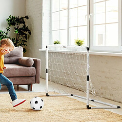 Play4Fun 2 cages de foot pour enfant 120 x 80cm, 1 ballon et pompe inclus, intérieur/extérieur pas cher