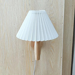 Universal Fairy Sail 2021 Vin Japonais Lampe murale en bois taché avec lampe plissée Lampe de chevet vintage pour cuisine salon (blanc) 