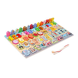 Universal Puzzles en bois pour enfants Alphabet Catégories Jeux de pêche Jouets Éducation Mathématiques Stack Block Apprentissage Puzzle Board Cadeaux Jouets Montessori | 