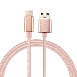 Wewoo Câble or rose pour Samsung Galaxy S8 et S8 + / LG G6 / Huawei P10 P10 Plus / Oneplus 5 / Xiaomi Mi6 Max 2 / autres smartphones Tricot Texture USB vers USB-C / Type-C de chargement de synchronisation de données, longueur de câble: 1 m, 