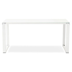 Acheter Alterego Bureau droit design 'XLINE' en verre blanc - 160x80 cm