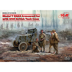 Icm Maquette Véhicule Model T Rnas Armoured Car With Wwi British Tank Crew