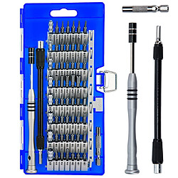 Wewoo Kit d'outils de réparation d'embout de tournevis de précision en acier à outils S2 de 60 1 Bleu 