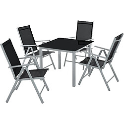Ensemble table & chaises Tectake