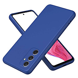 Htdmobiles Coque pour Samsung Galaxy A55 5G - housse etui silicone gel fine + verre trempe - BLEU FONCE 