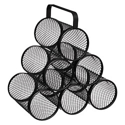 Pegane Rack à bouteilles, range bouteilles en métal coloris noir - Longueur 28 x Profondeur 18,5 x Hauteur 25 cm 