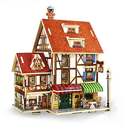 Maison de poupée miniature 1/24 bricolage avec ensemble de meubles