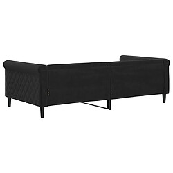 Maison Chic Lit de jour, Lit de repos pour Salon Chambre,Canapé-lit,Lit d'invité noir 100x200 cm velours -MN54523 pas cher