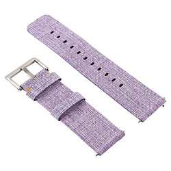 Wewoo Bracelet pour montre connectée Dragonne en toile mode simple Fitbit Versa / 2 violet clair 