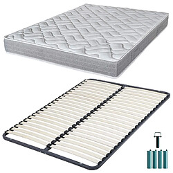 Ebac Matelas et sommier 140x190 Mousse - Maryland - Soutien ferme - Sommier démonté Ensemble Maryland Kit 22 140x190. NOTE : Sommiers livré en kit à monter soi-même - Matelas livré roulé sous emballage plastique attendre 24h avant utilisation pour qu'il retrouve sa forme. Sommier en kit + pieds ; livré en carton à monter ; lattes largeur