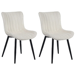 Non Lot de 2 chaises Largo en velours 