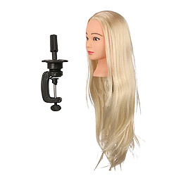 Salon Pratique Formation Cheveux Modèle Coiffure Mannequin Tête W/pince 20 ""26in Blonde pas cher