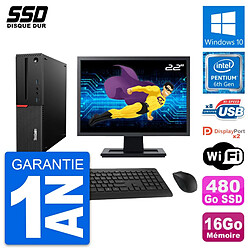 PC Lenovo M800 SFF Ecran 22" Intel G4400 RAM 16Go SSD 480Go Windows 10 Wifi · Occasion 