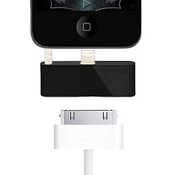 Wewoo Adaptateur noir pour iPhone 5 & 5C & 5S audio 30 broches à Lightning avec jack 3,5 mm