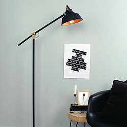 Acheter Lumière Lampadaire Task Noir Mat, Or