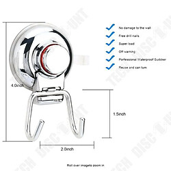 Tech Discount TD® Crochets à Ventouse Puissant - Crochets Robustes en acier inoxydable pour la salle de bain & cuisine - accessoire de rangement,