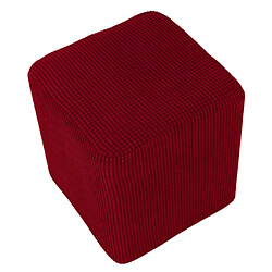 Housse De Repose-pieds Housse De Repose-pieds Rectangulaire Ottoman Extensible Vin Rouge pas cher