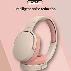 Avis General Casque Bluetooth - Casque à suppression active du bruit / Autonomie de 50 heures avec son de précision / Casque de voyage pliable et casque supra-auriculaire.(rose)