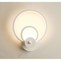 Stoex Applique Murale D'Intérieur À Led Lampe Murale Ronde Moderne Blanc Pour Chambre Salon Couloir Café Blanc Chaud 