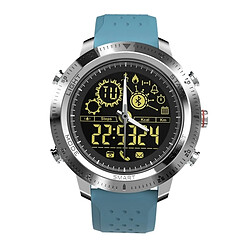 Wewoo Montre connectée NX02 Sport Smartwatch IP67 Support de traqueur étanche Calories Podomètre Chronomètre Appel SMS Rappel bleu