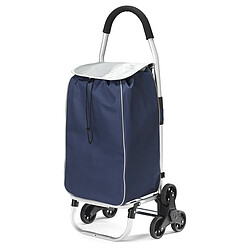 Poussette de marché 6 roues 46l bleu/gris - easypouss trio - KITCHEN CHEF