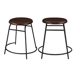 Rendez Vous Deco Tabourets Barney (lot de 2) 