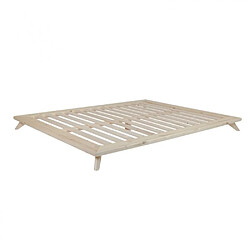 Inside 75 Sommier futon SENZA BED pin laqué naturel couchage 160 cm