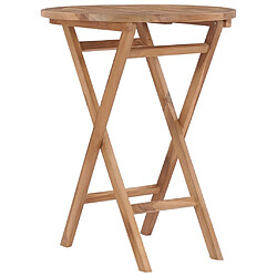 vidaXL Table pliable de jardin 60 cm Bois de teck solide