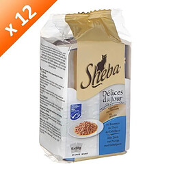 Sheba Délices du jour sachets fraîcheur en sauce - Aux poissons 6 x 50 g (x12)