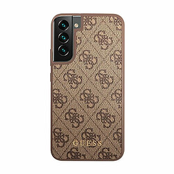 Avis Guess Maroquinerie Guess 4G Metal Logo - Coque pour Samsung Galaxy S23 (Marron)