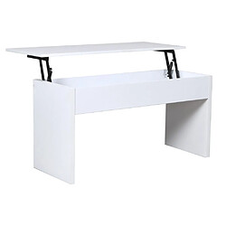 Le Quai Des Affaires Table basse plateau relevable ARIZONA 100x40cm / Blanc