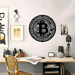 DEKORY Bitcoin Décoration Murale en métal, art mural crypto - 35x35 cm