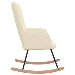 Avis Maison Chic Chaise à bascule | Fauteuil Relax, design moderne Crème Tissu -GKD28485