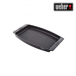 Plat à fond cannelé WEBER - pour barbecues - céramique - 47x28cm