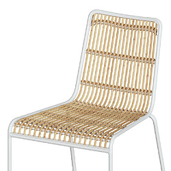 Avis Rendez Vous Deco Chaise Jouve en rotin et métal blanc (lot de 2)