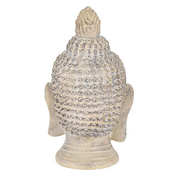 Avis Ecd Germany Tête de Bouddha en pierre artificielle beige-gris objet décoratif statue 55 cm