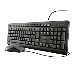 Trust TKM-250 clavier Souris incluse USB AZERTY Français Noir