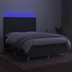 Acheter Sommier à lattes,Cadre à lattes de lit et matelas et LED pour Adulte Gris foncé 140x190 cm -MN94795