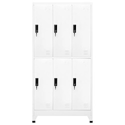 vidaXL Armoire à casiers Blanc 90x45x180 cm Acier