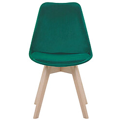 Acheter Beliani Chaise de salle à manger DAKOTA II Set de 2 Velours Vert