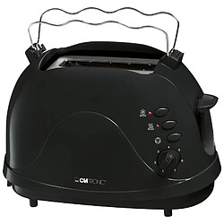 Grille Pain Toaster 2 tranches, régulateur du niveau de grillage, 3 fonctions, 700, Noir, Clatronic, TA 3565