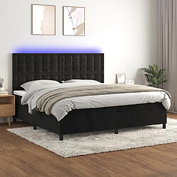 Sommier à lattes,Cadre à lattes de lit pour Adulte matelas et LED Noir 200x200 cm Velours -MN14427