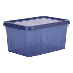 EDA PLASTIQUES - boîte de rangement funny box 4 l - bleu profond acidulé - 25, 5x18x12, 7 cm