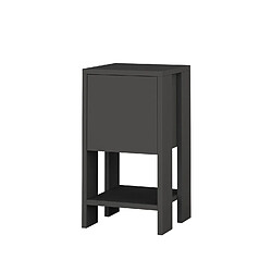 Toilinux Table de chevet Ema 30 cm - Gris Anthracite, Gris Anthracite