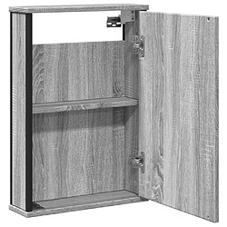 Acheter vidaXL Armoire à miroir de salle de bain sonoma gris bois d’ingénierie