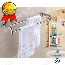 Tech Discount porte-serviettes pour salle de bain en acier inoxydable mural fixation 60 * 57 * 12 cm intérieur bain douche design à fixer solide